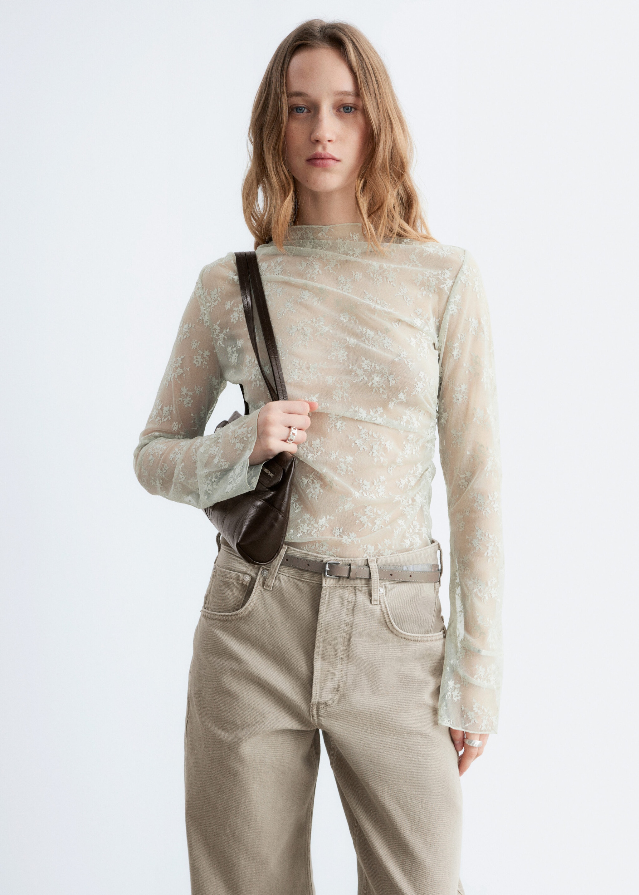 & Other Stories LONG-SLEEVE LACE TOP