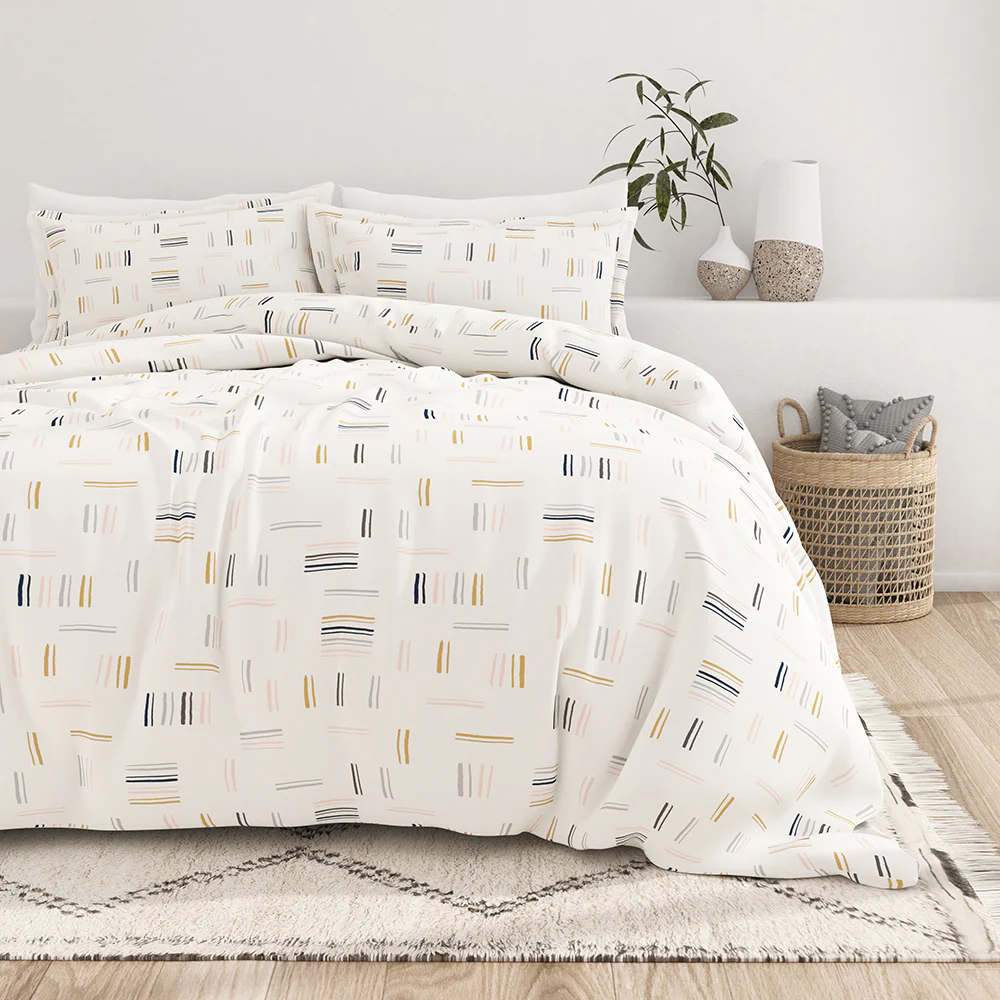 Geo Dash Pattern 3-Piece Duvet Cover Set (Sale)