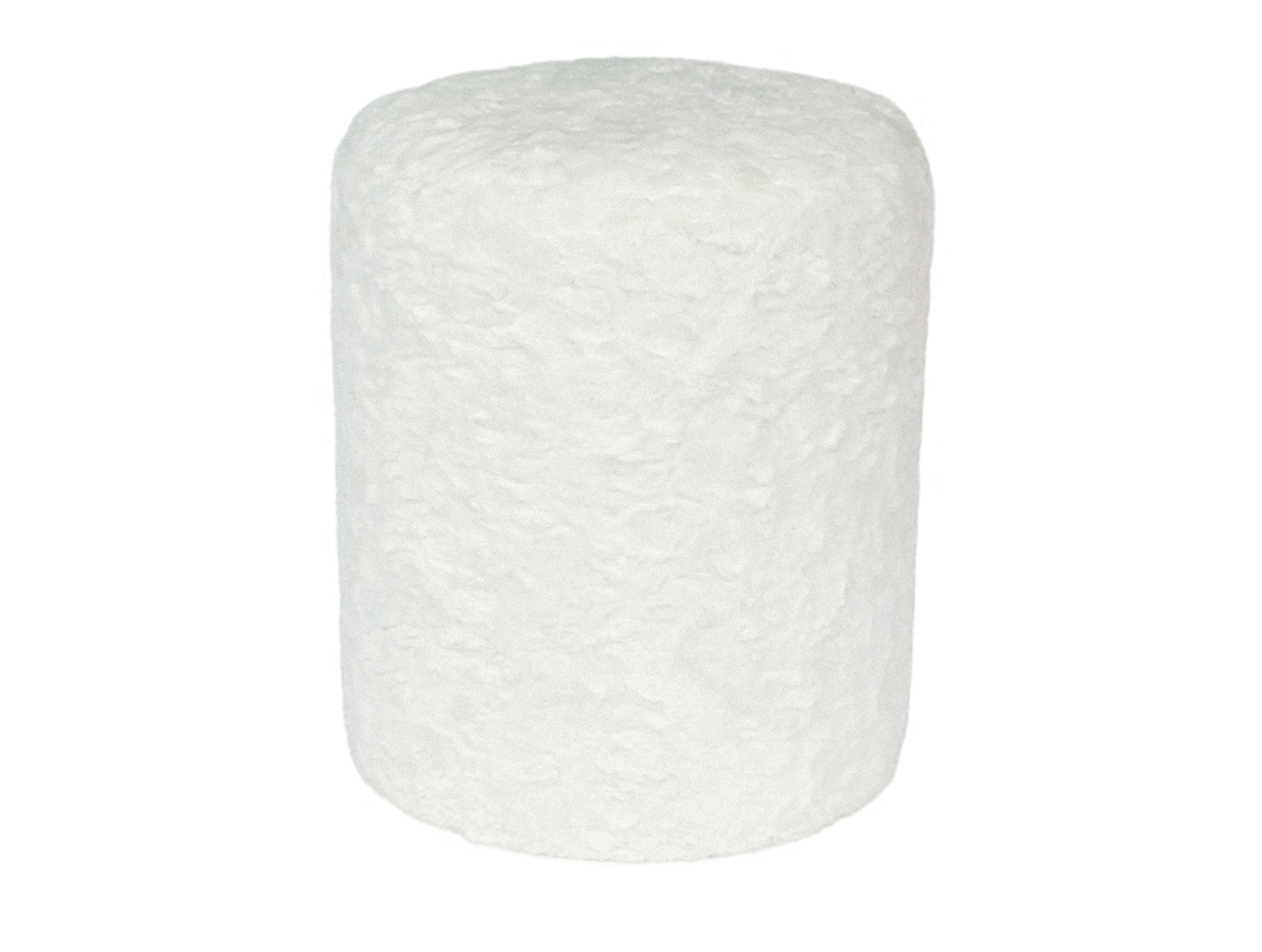 Pouf Tierno furry white