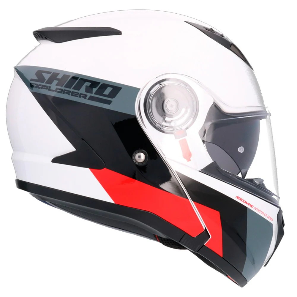 SHIRO EXPLORER MAVERICK HELMET - WHITE / RED
