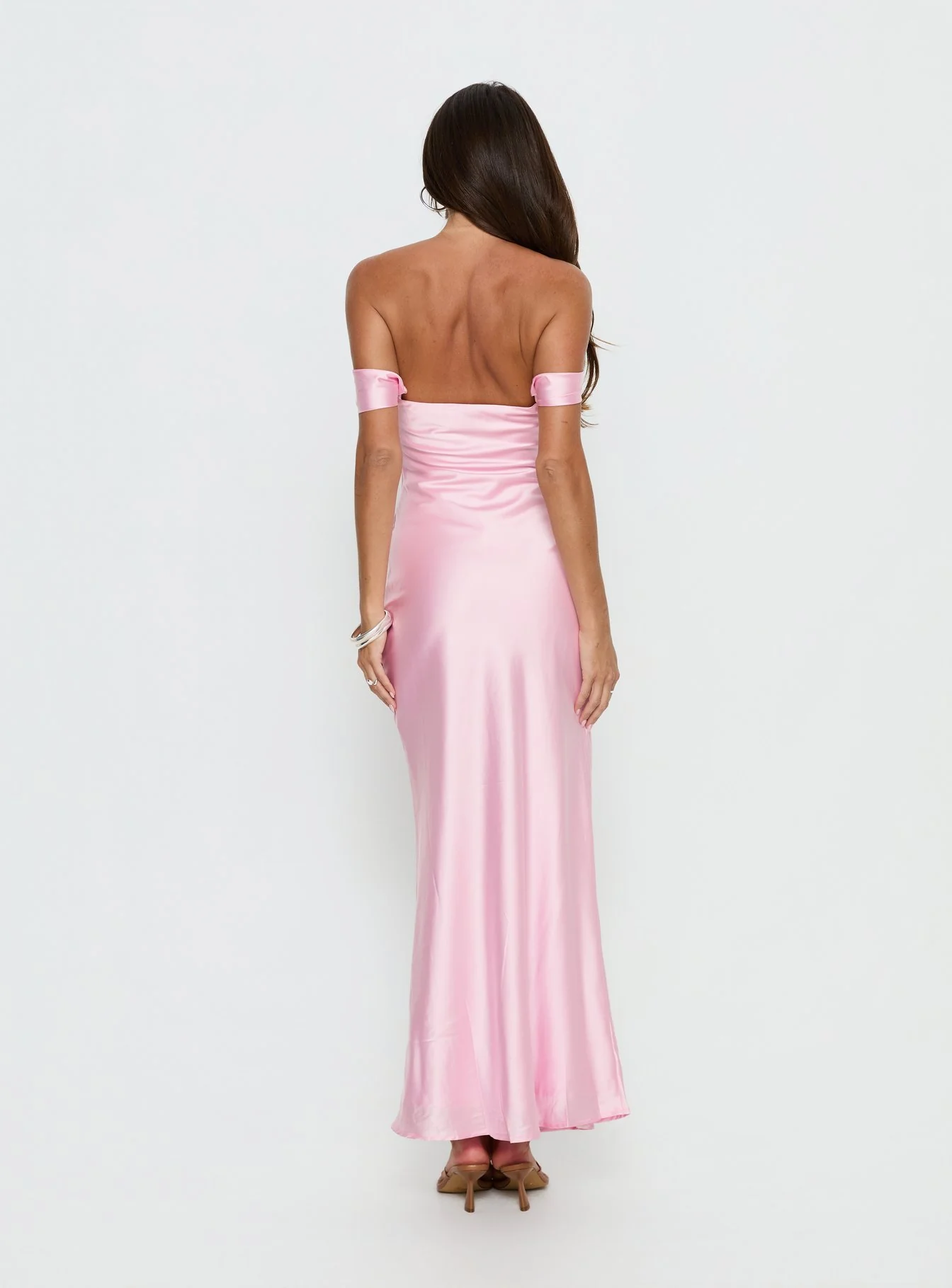 Azura Off The Shoulder Maxi Dress Pink