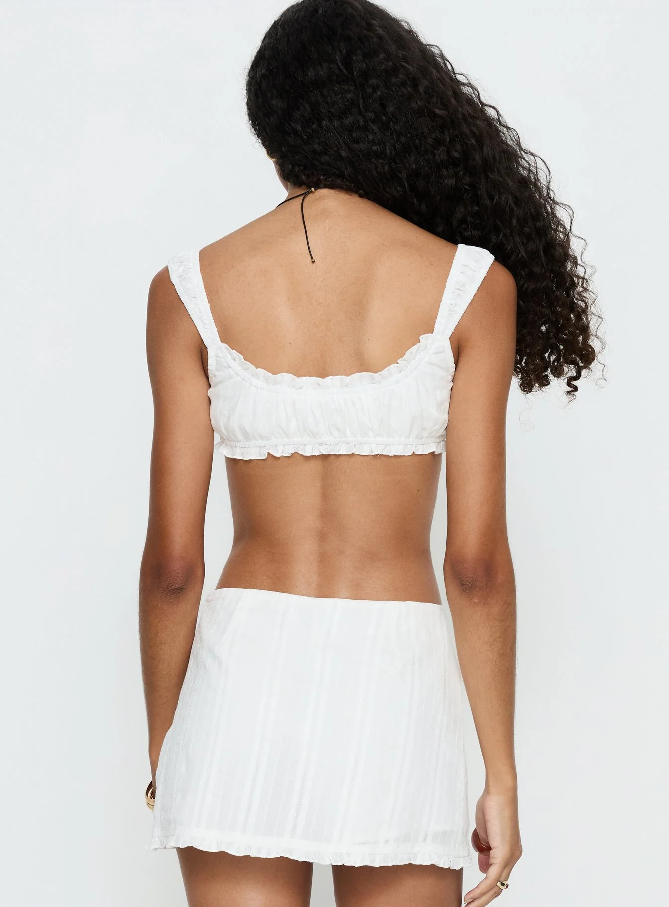 Nyelle Micro Crop Top White
