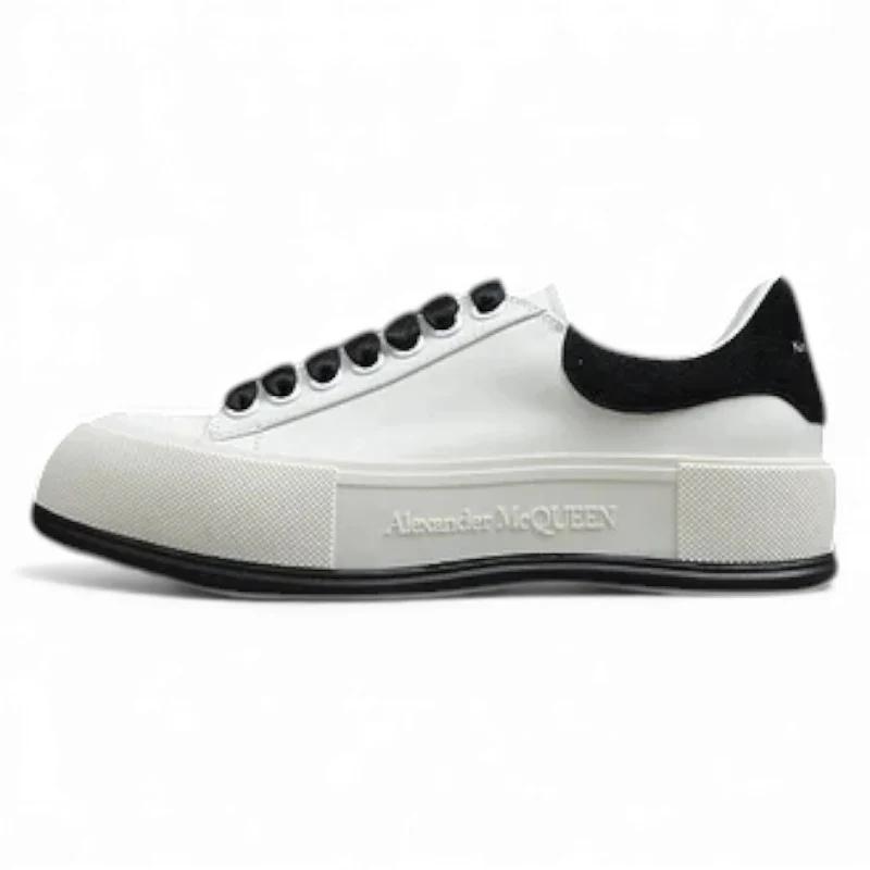 Alexander McQueen Vulcanized Low-Top Sneakers – Black &White - Sneaker Replica Workshop
