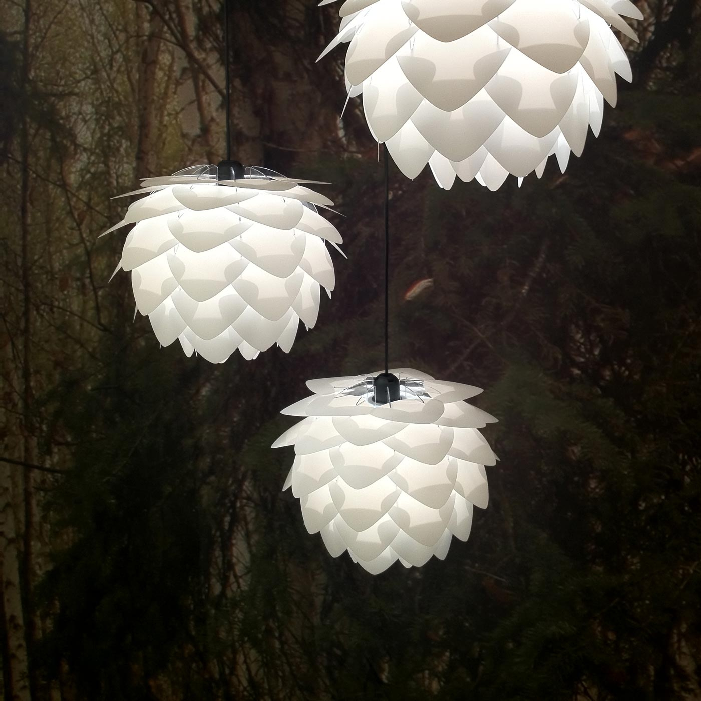 Hanglamp Silvia Ø50 cm koordset wit Zwart