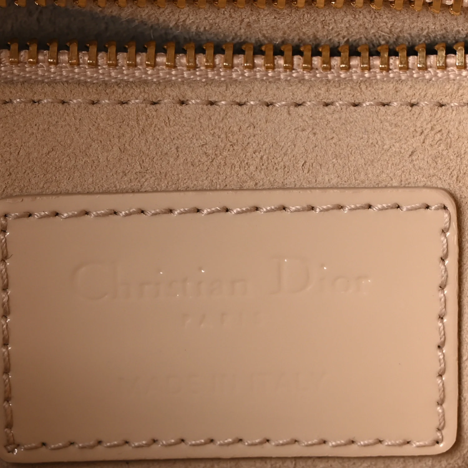 Patent Cannage Mini Lady Dior Beige - Top Club