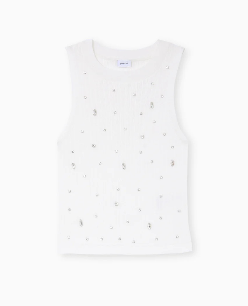 Pimkie Top sans manches en maille avec strass