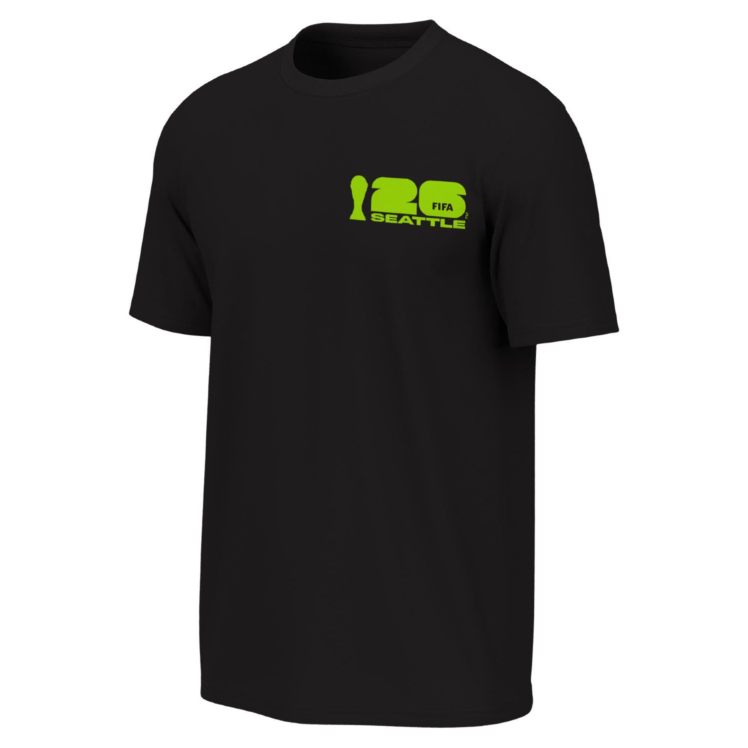 2026 World Cup Seattle Poster Black T-Shirt - Unisex