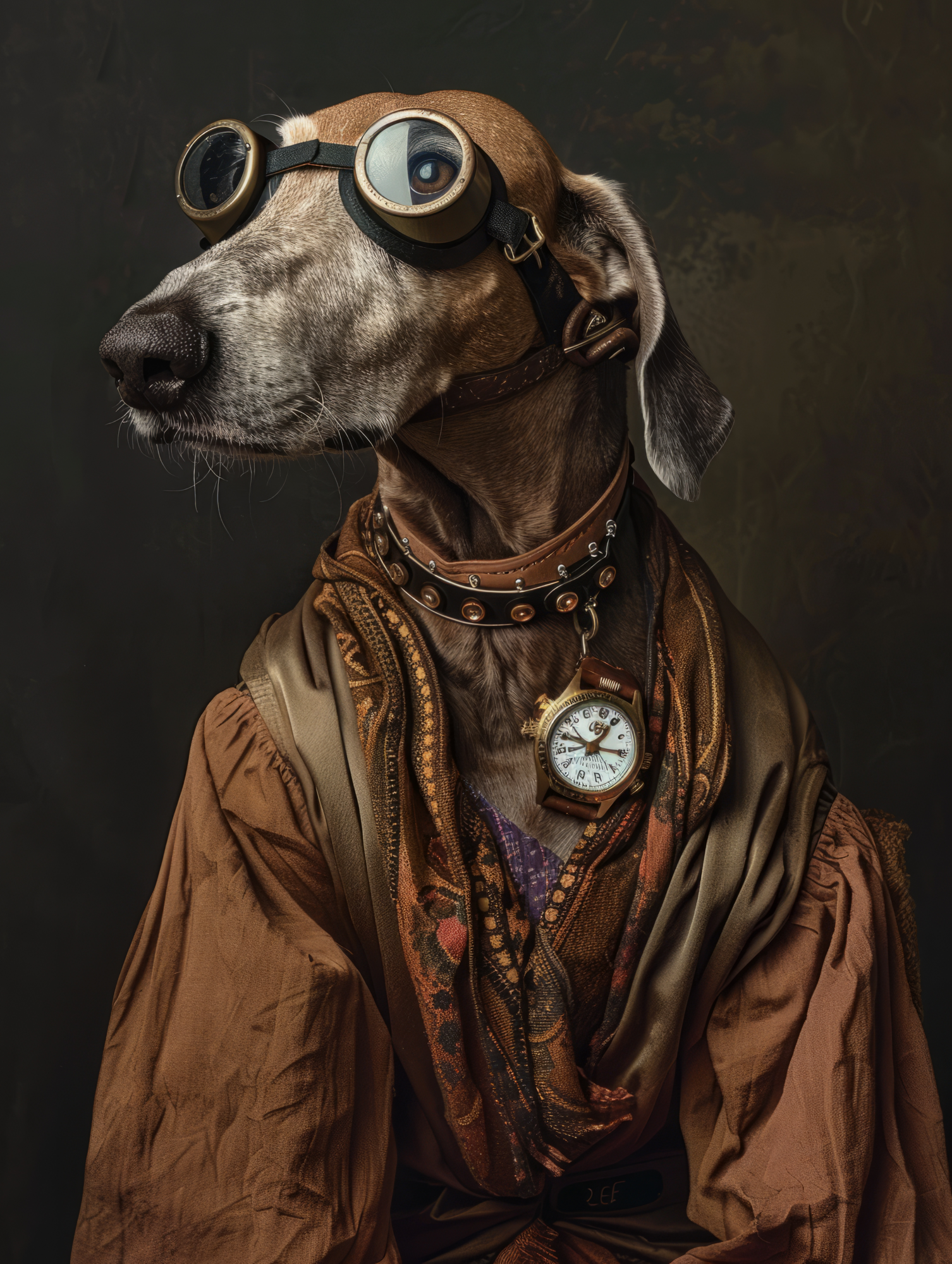 Canvas schilderij van een Beauceron 100x200 cm
