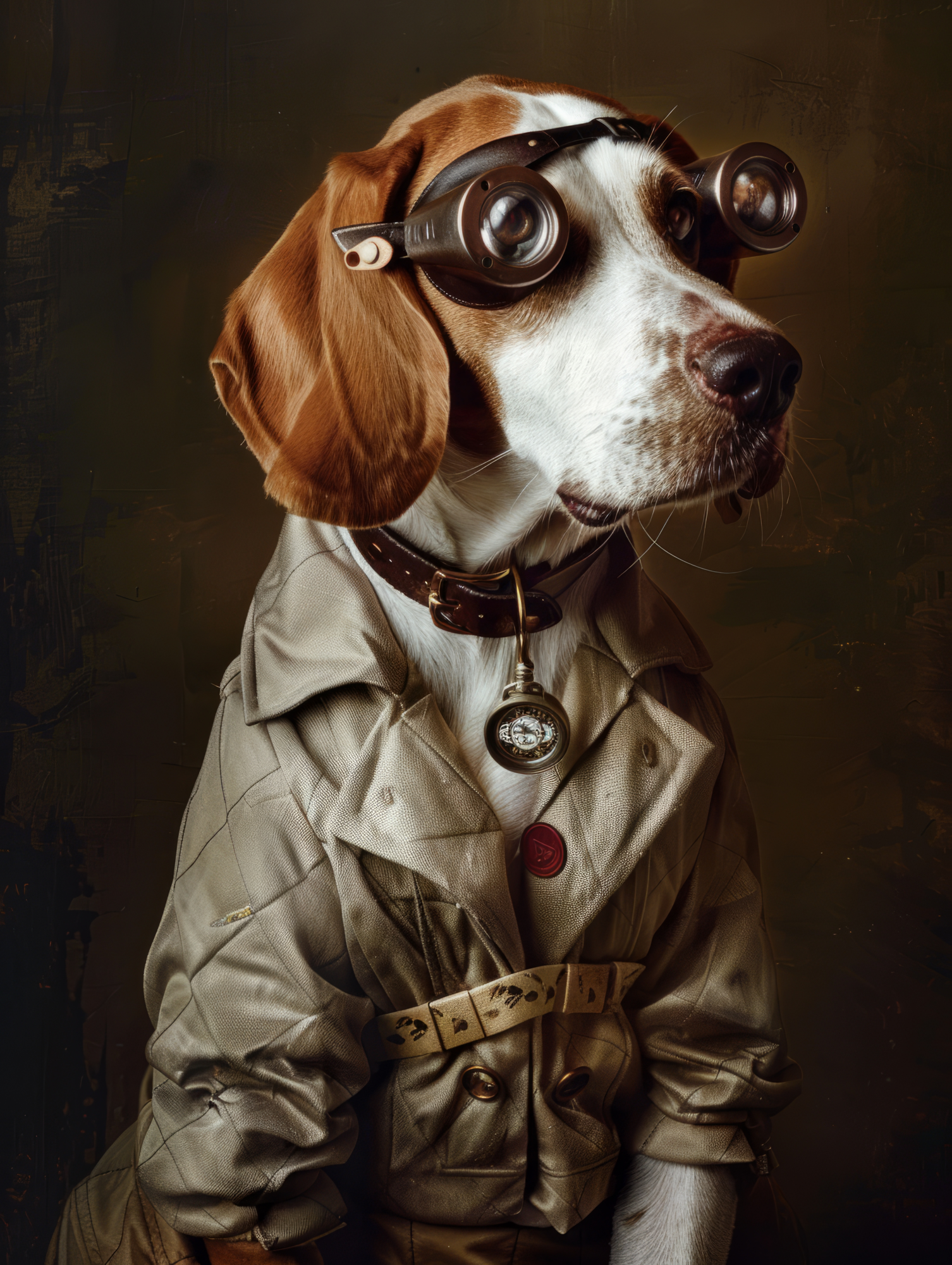 Schildering van een Redbone Coonhound 100x200 cm