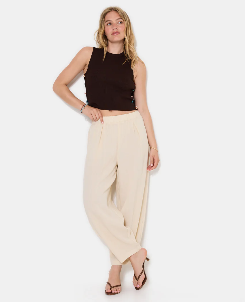 Pimkie Pantalon barrel en tissu effet lin
