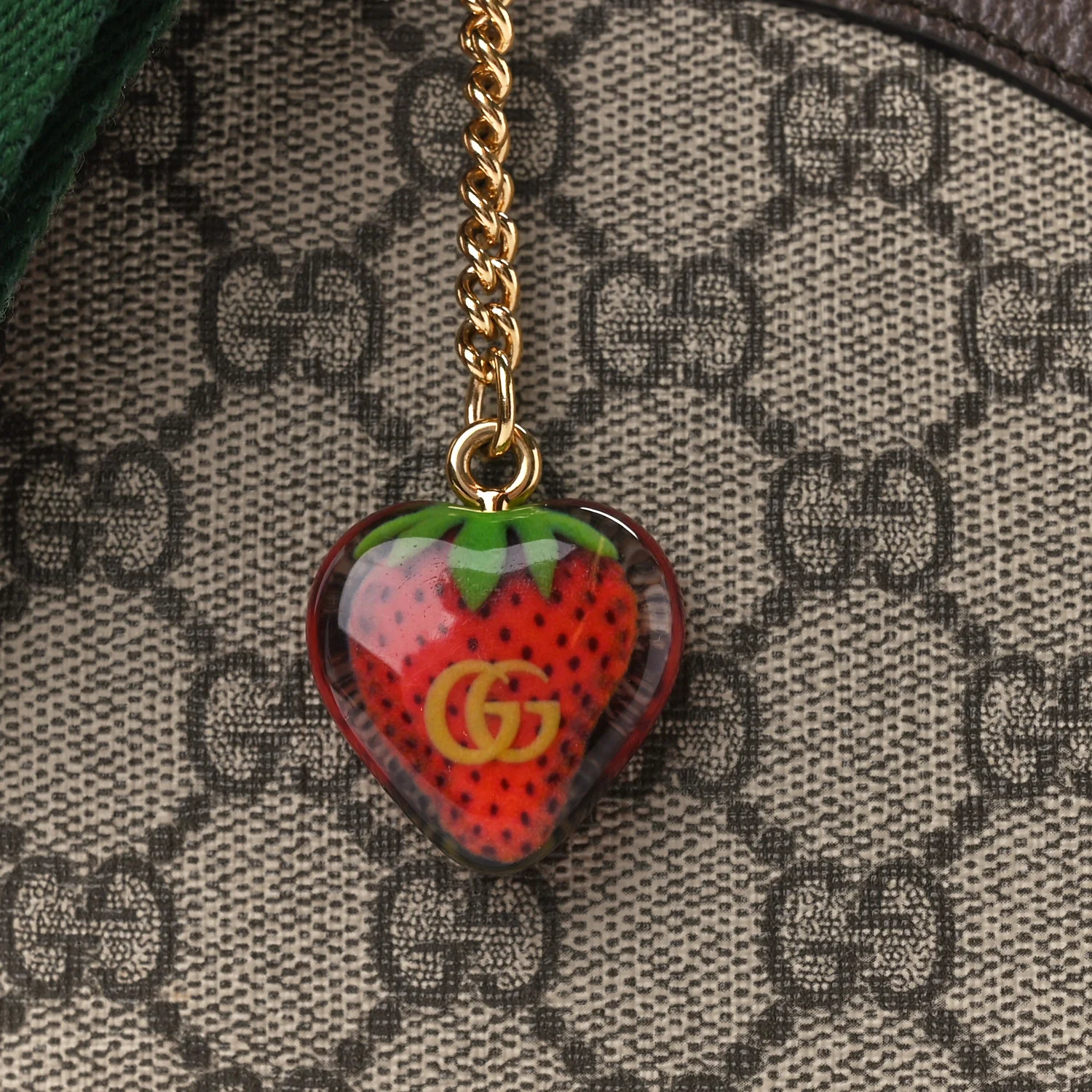 GG Supreme Monogram Textured Dollar Calfskin Web Small Ophidia GG Handbag Beige Ebony New Acero - Top Club
