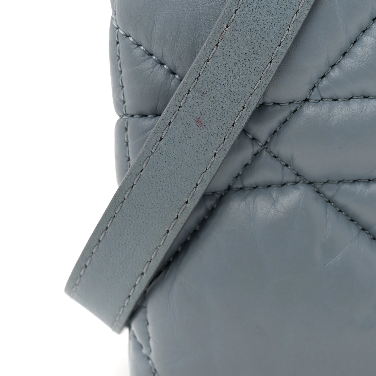 Lambskin Macrocannage Mini Dior Caro Bag Cloud Blue - Top Club