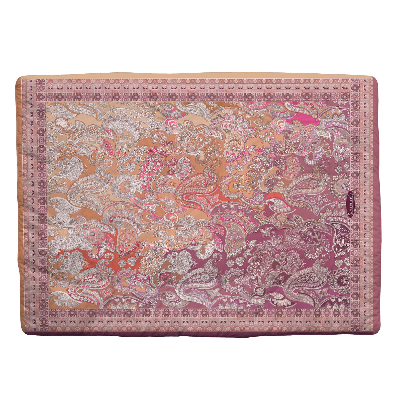 Plaid Scaldotto In Cotone Cortina Cm. 130X170 Corallo Caleffi