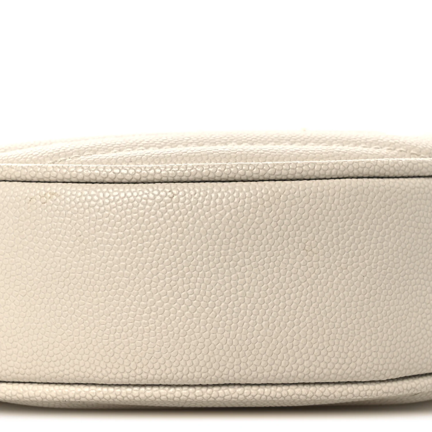 Grain De Poudre Matelasse Chevron Quilted Round Vinyle Camera Bag Crema Soft - Top Club