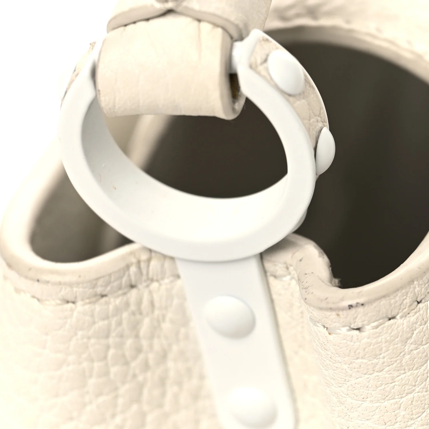 Taurillon Mini Capucines Monochrome  White - Top Club