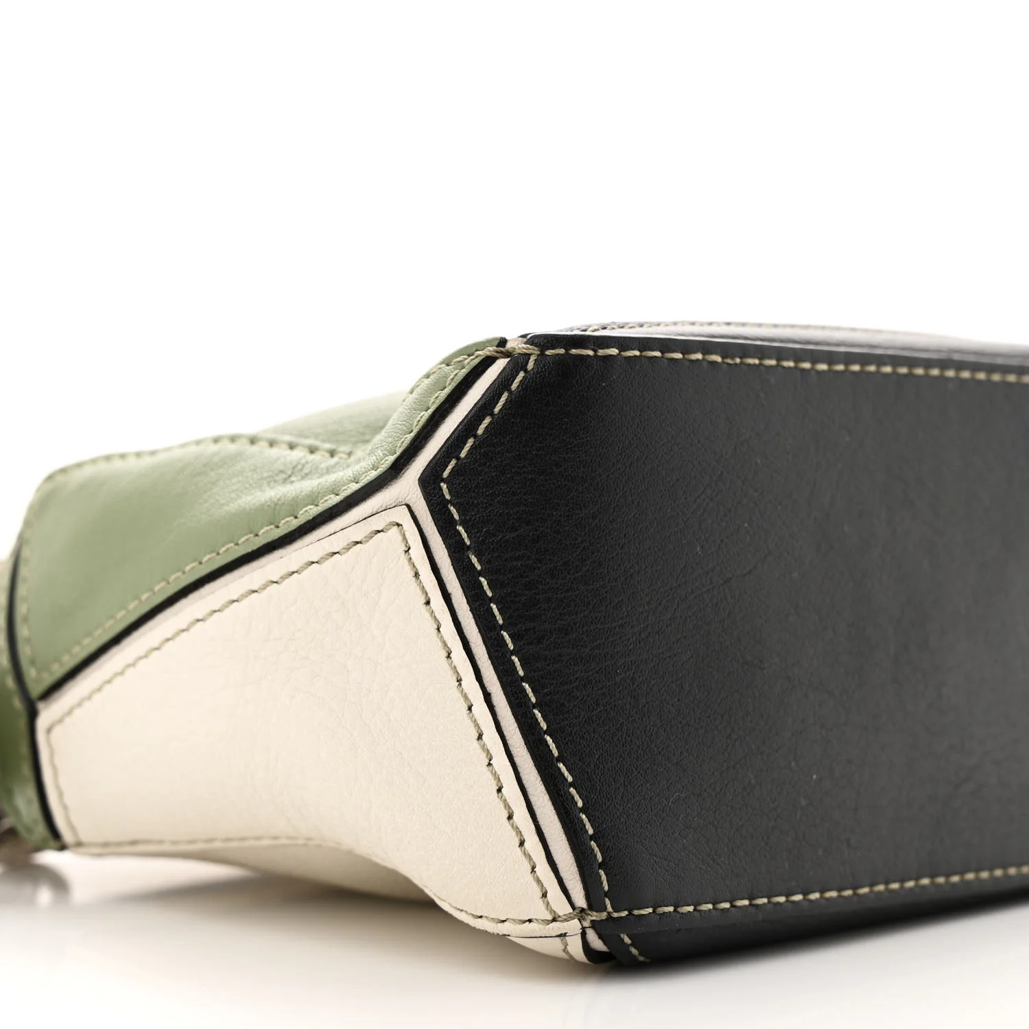 Calfskin Mini Puzzle Bag Soft White Rosemary - Top Club