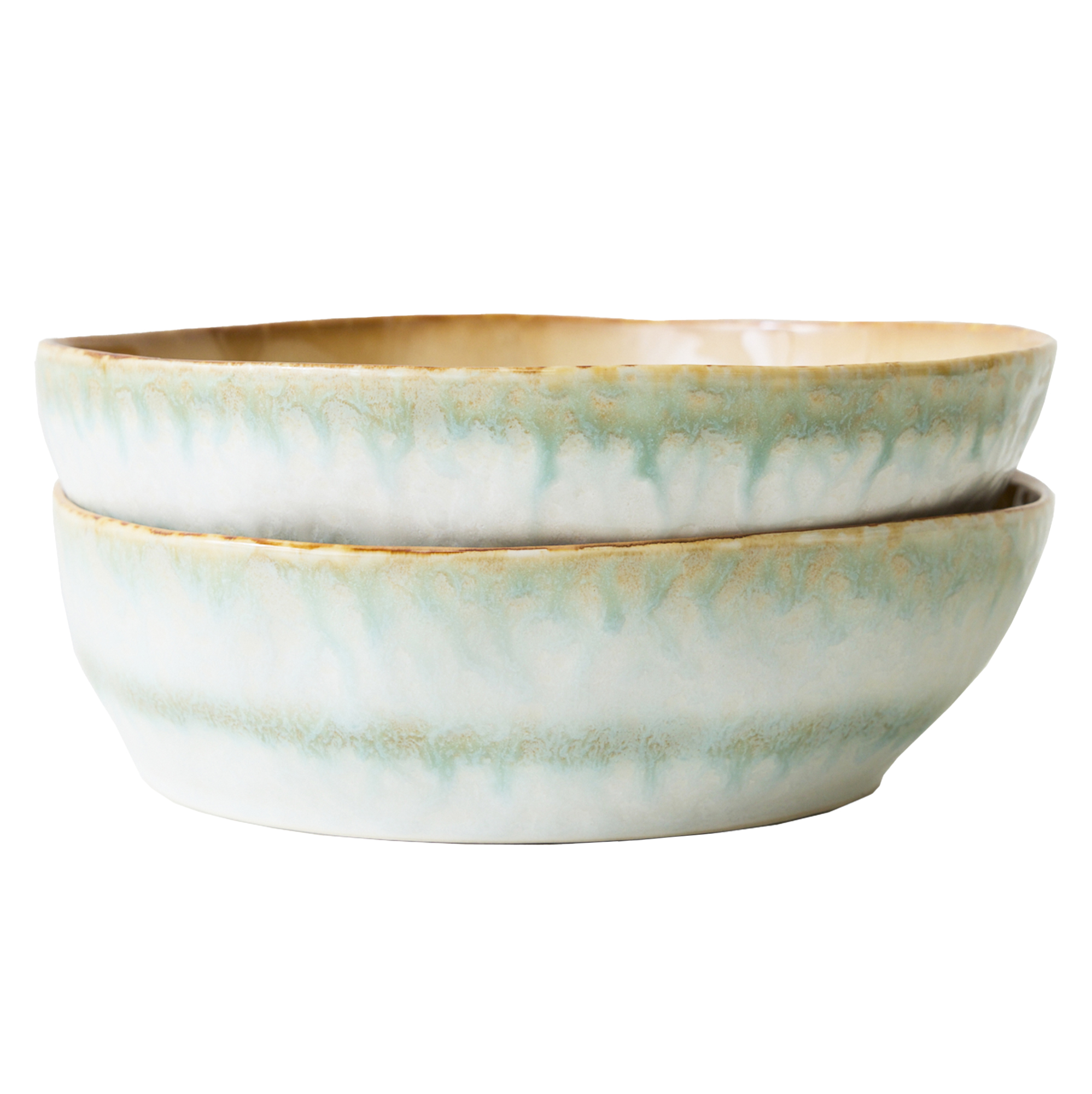 Servies 70's Ceramics pasta kom petal - set van 2