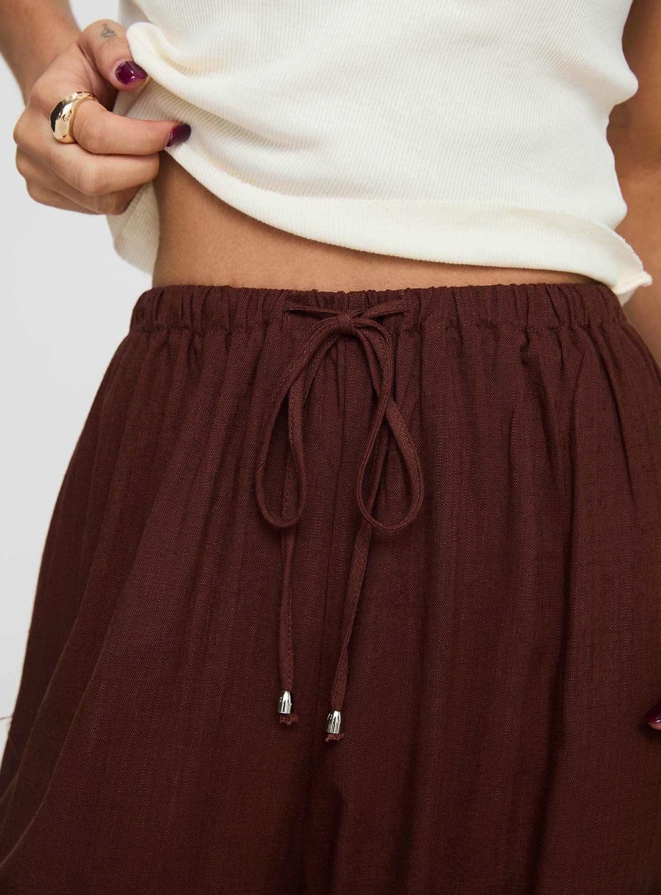 Ogilvie Linen Blend Pants Chocolate