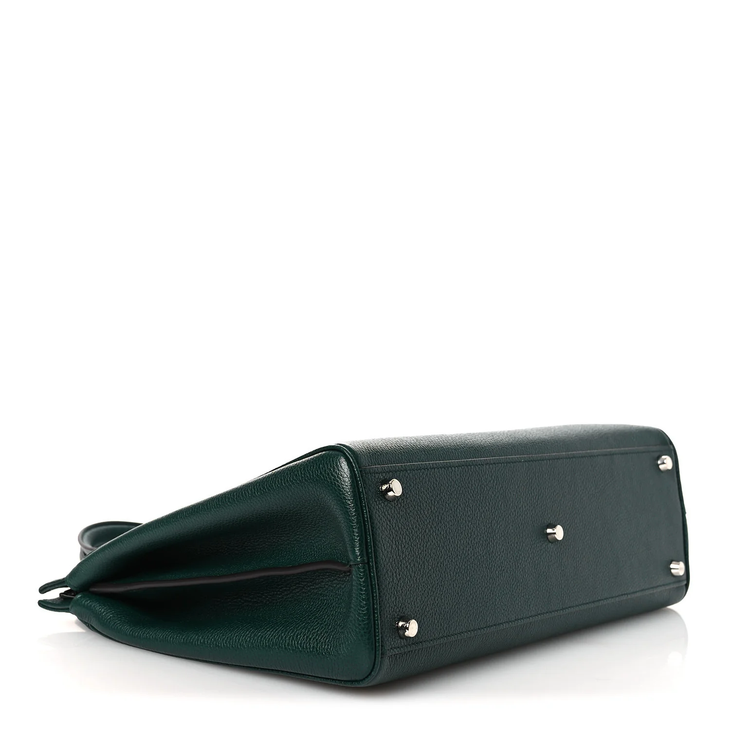 Grainy Calfskin Medium Zumi Top Handle Bag Vintage Green - Top Club