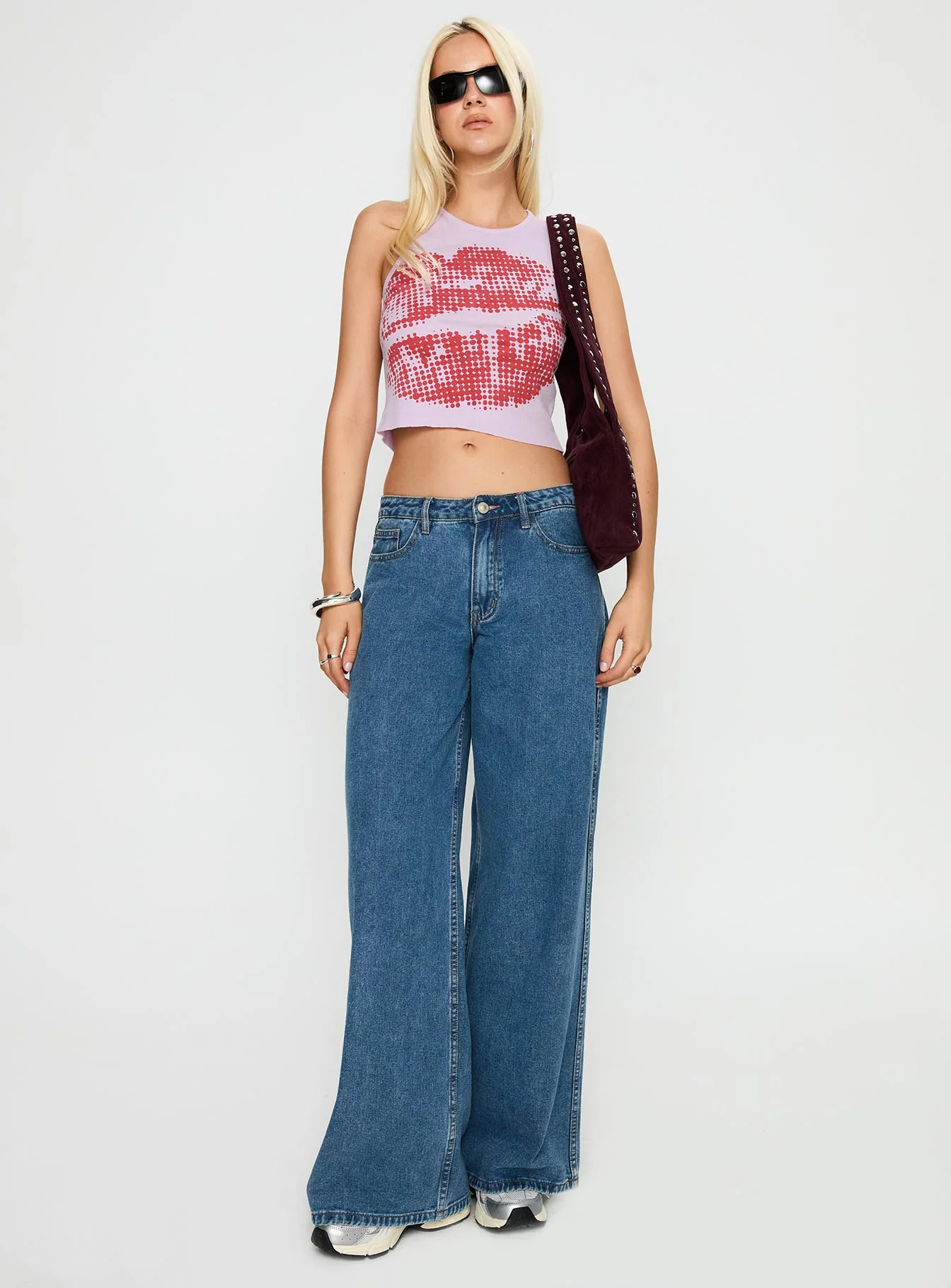 Kiss Of Love Graphic Top Purple