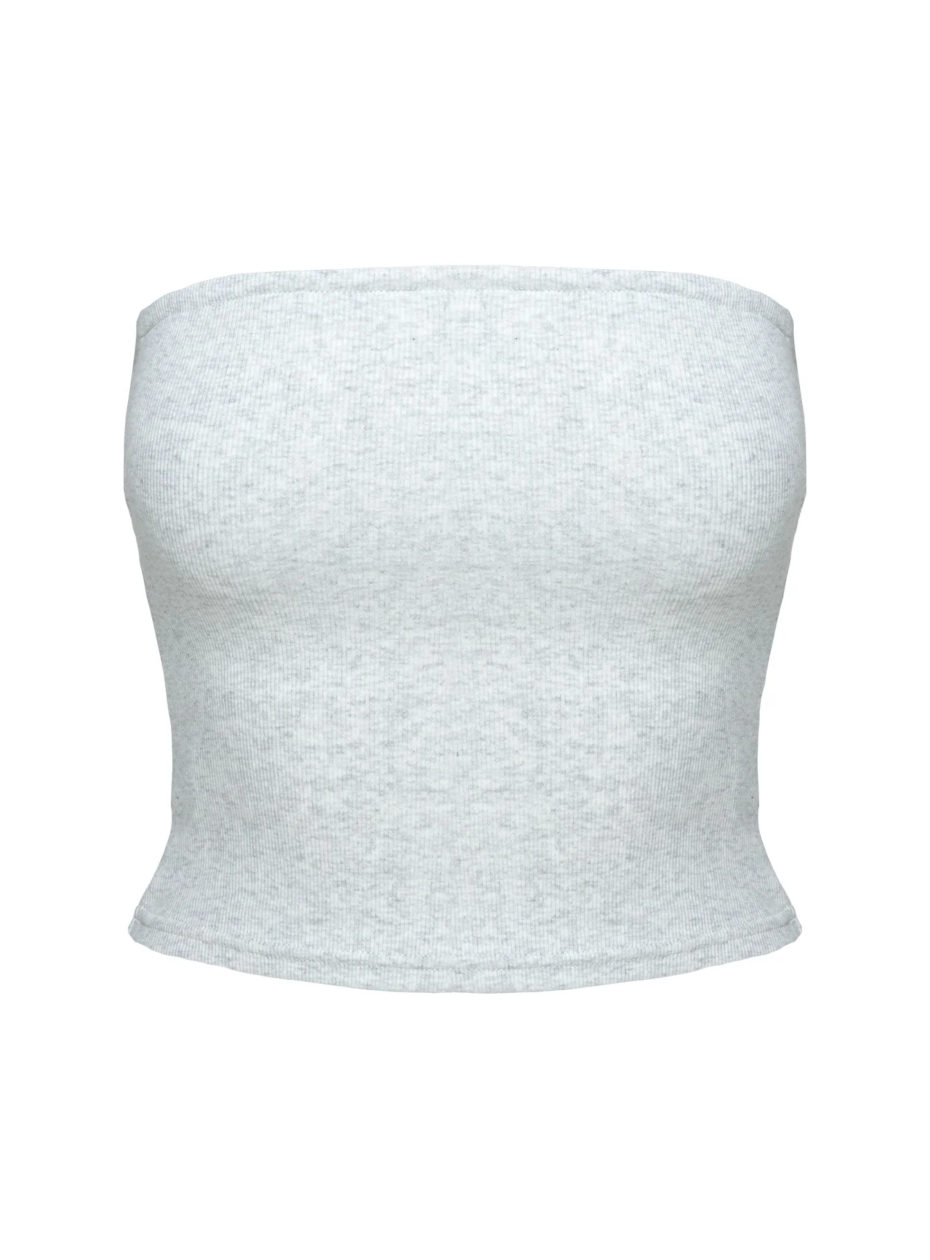 Baseline Strapless Rib Top Grey