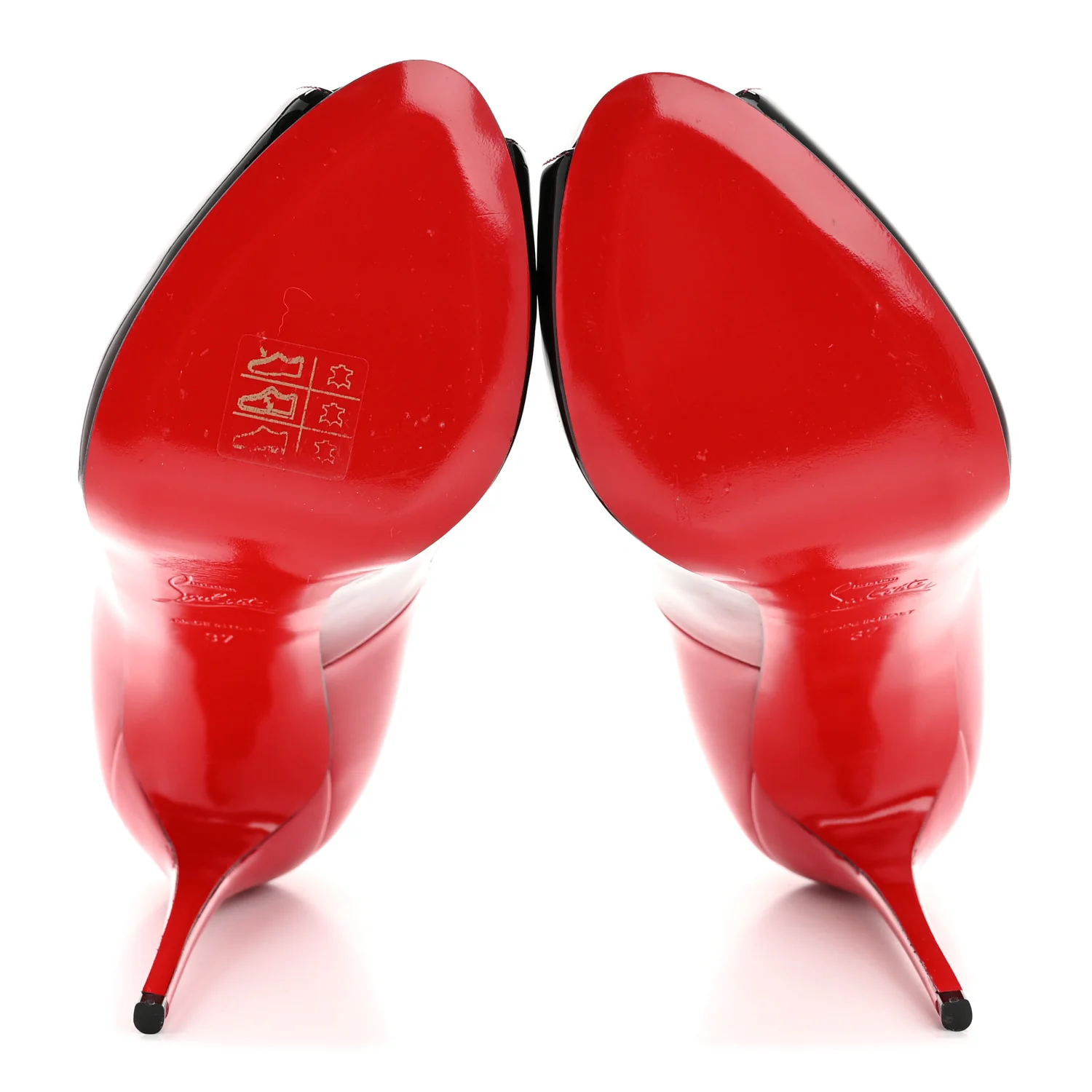 Patent Degrade New Very Prive 120 Pumps 37 Black Red - Top Club