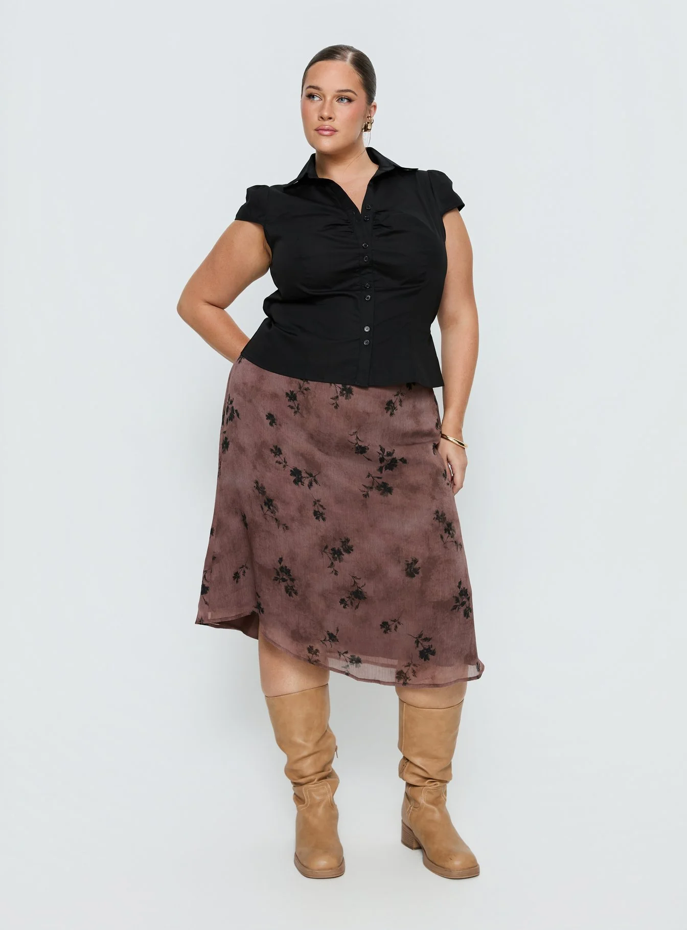 Moses Midi Skirt Multi Curve