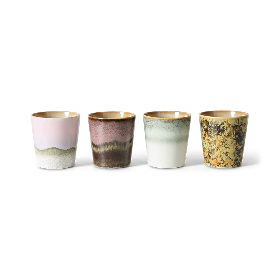 Servies 70s Ceramics coffee mok serendipity - set van 4
