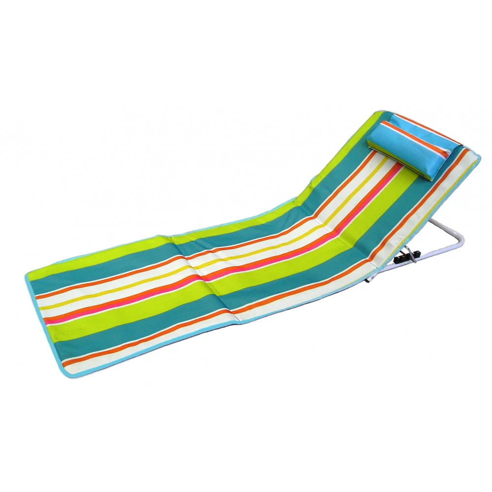 Hosa Folding beach lounger RECLINABLE BACKREST and headrest - orange