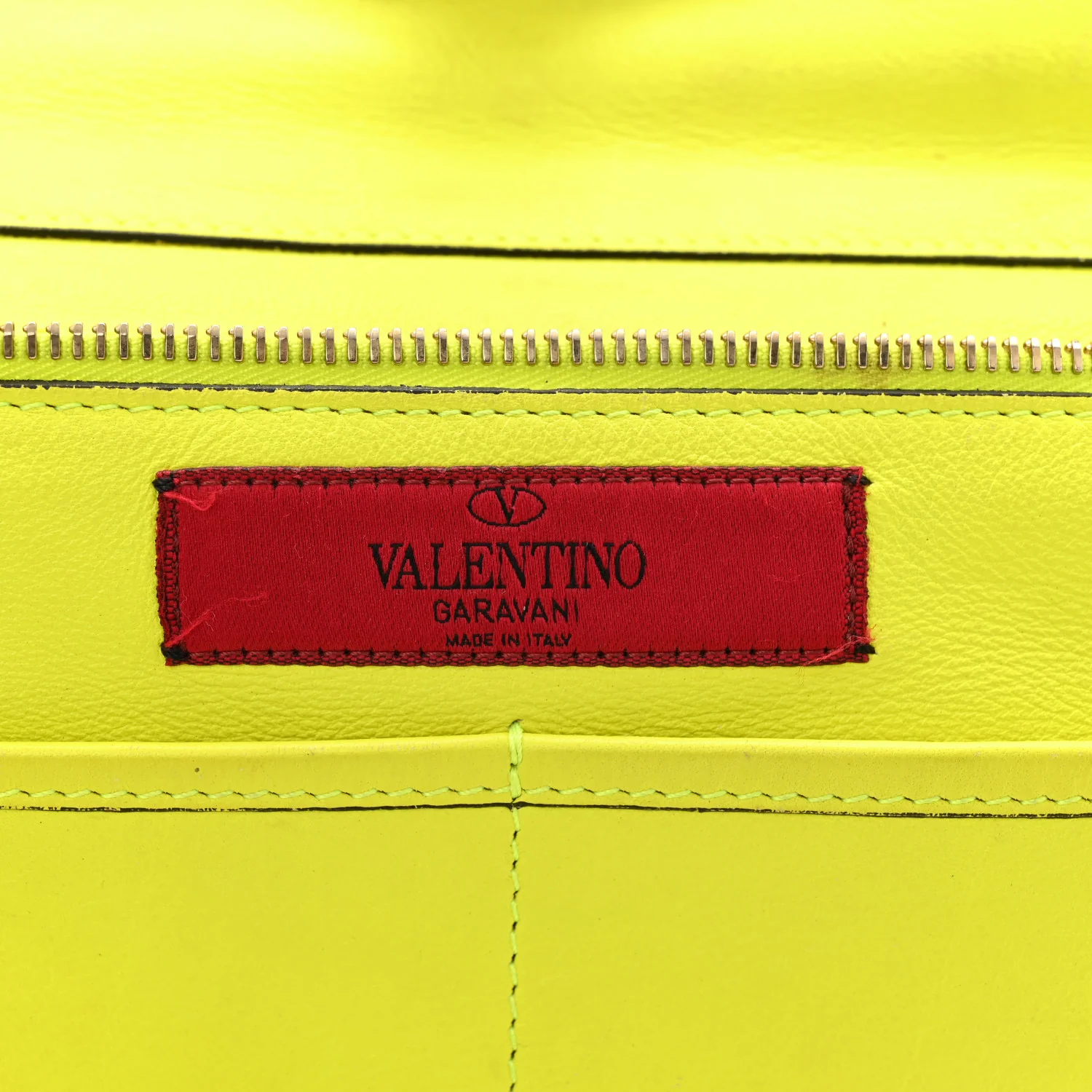 Vitello Medium Rockstud Tote Yellow Fluo - Top Club