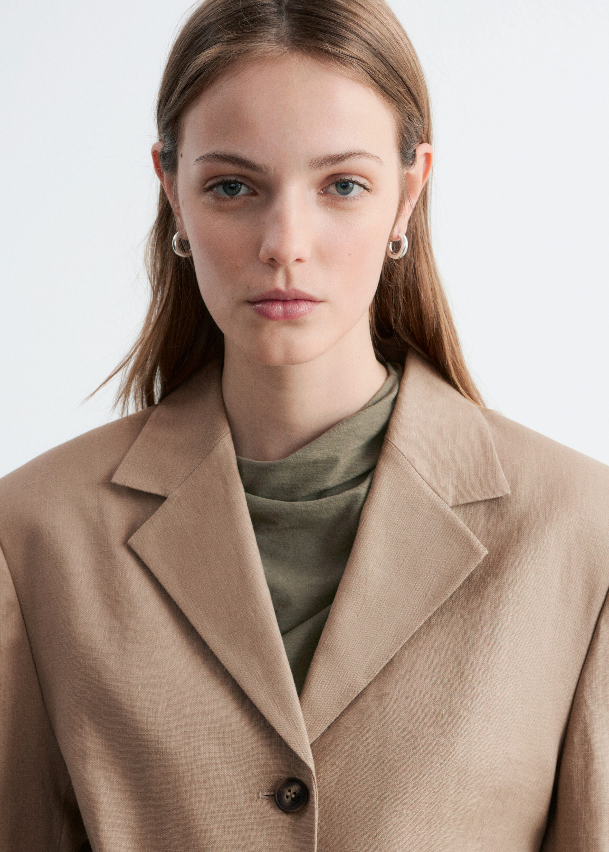 & Other Stories TAPERED LINEN BLAZER