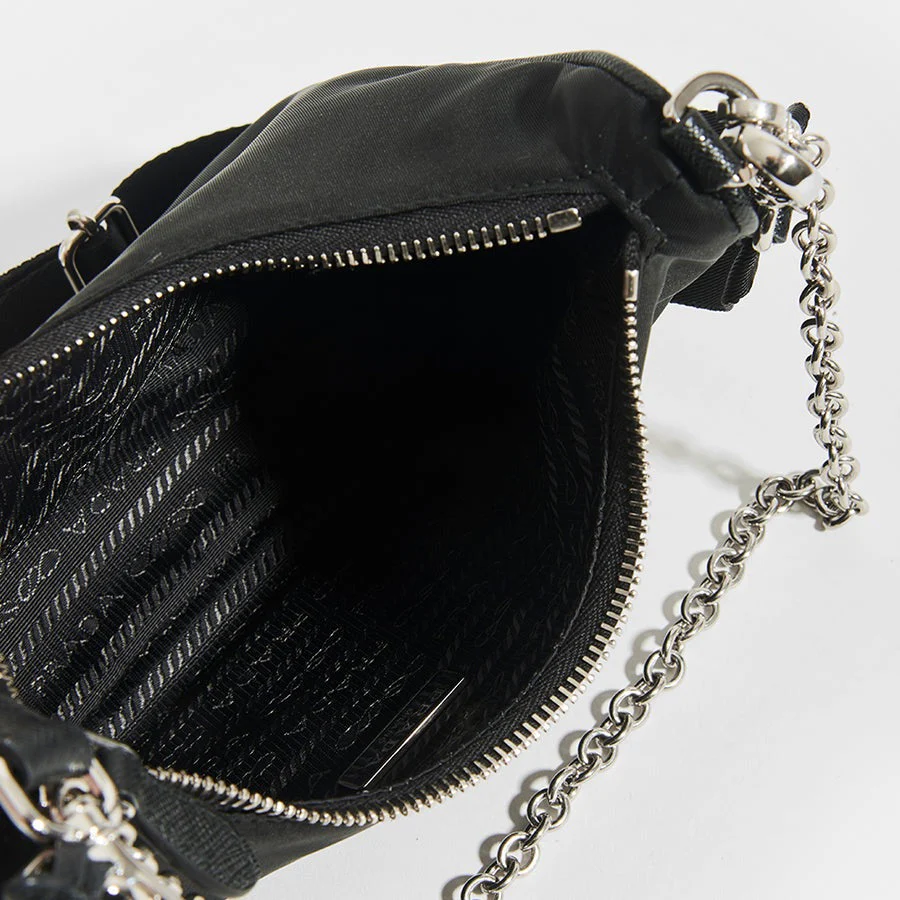 PRADA Nylon Re-Edition 2005 Shoulder Bag Black - Top Club
