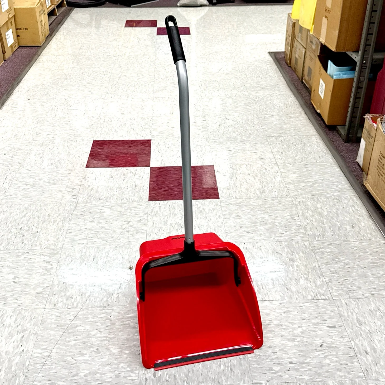 JUMBO RED PLASTIC LOBBY DUST PAN - Victorias Cleaning and Janitor