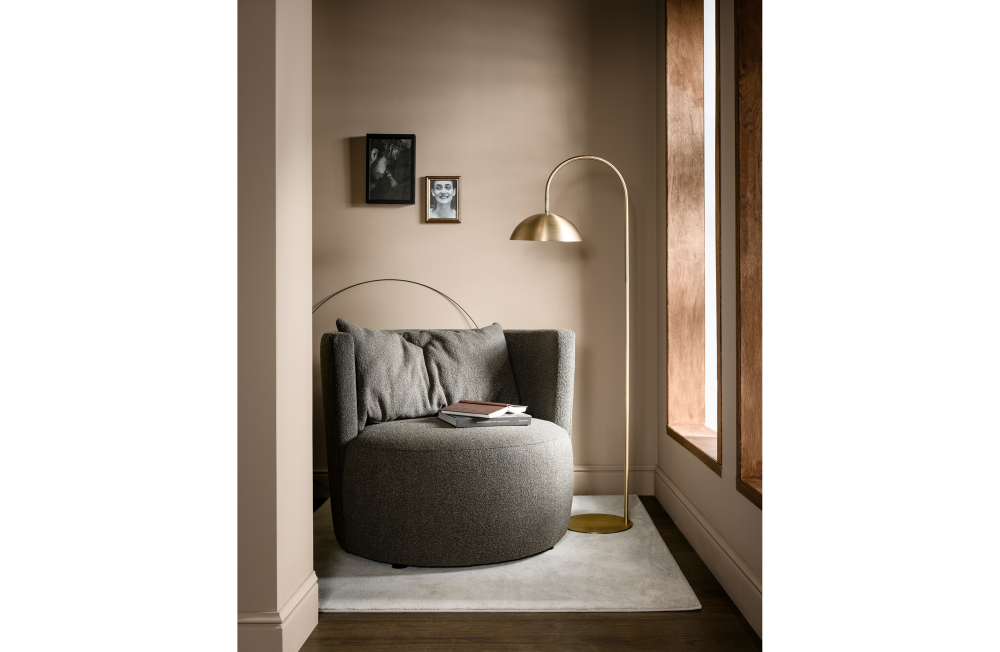 vtwonen fauteuil Explore bouclé Grijs