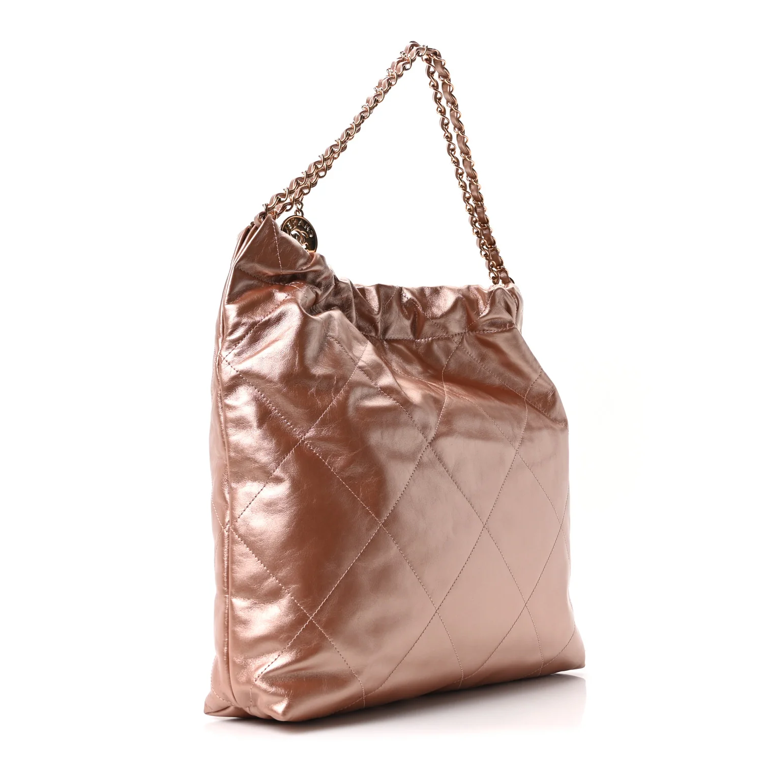 Metallic Calfskin Quilted Chanel 22 Copper - Top Club