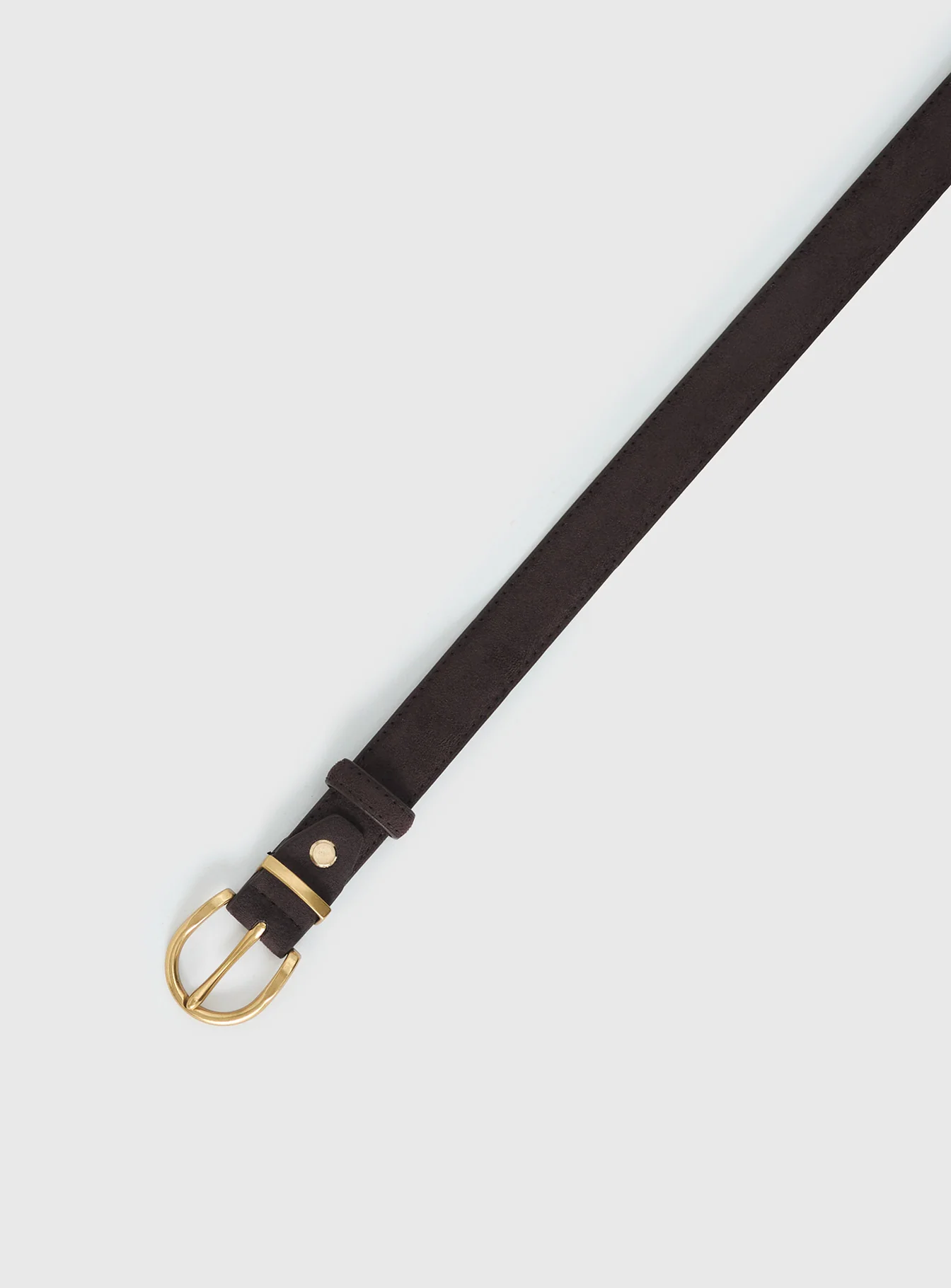 Jaslynn Faux Suede Belt Brown