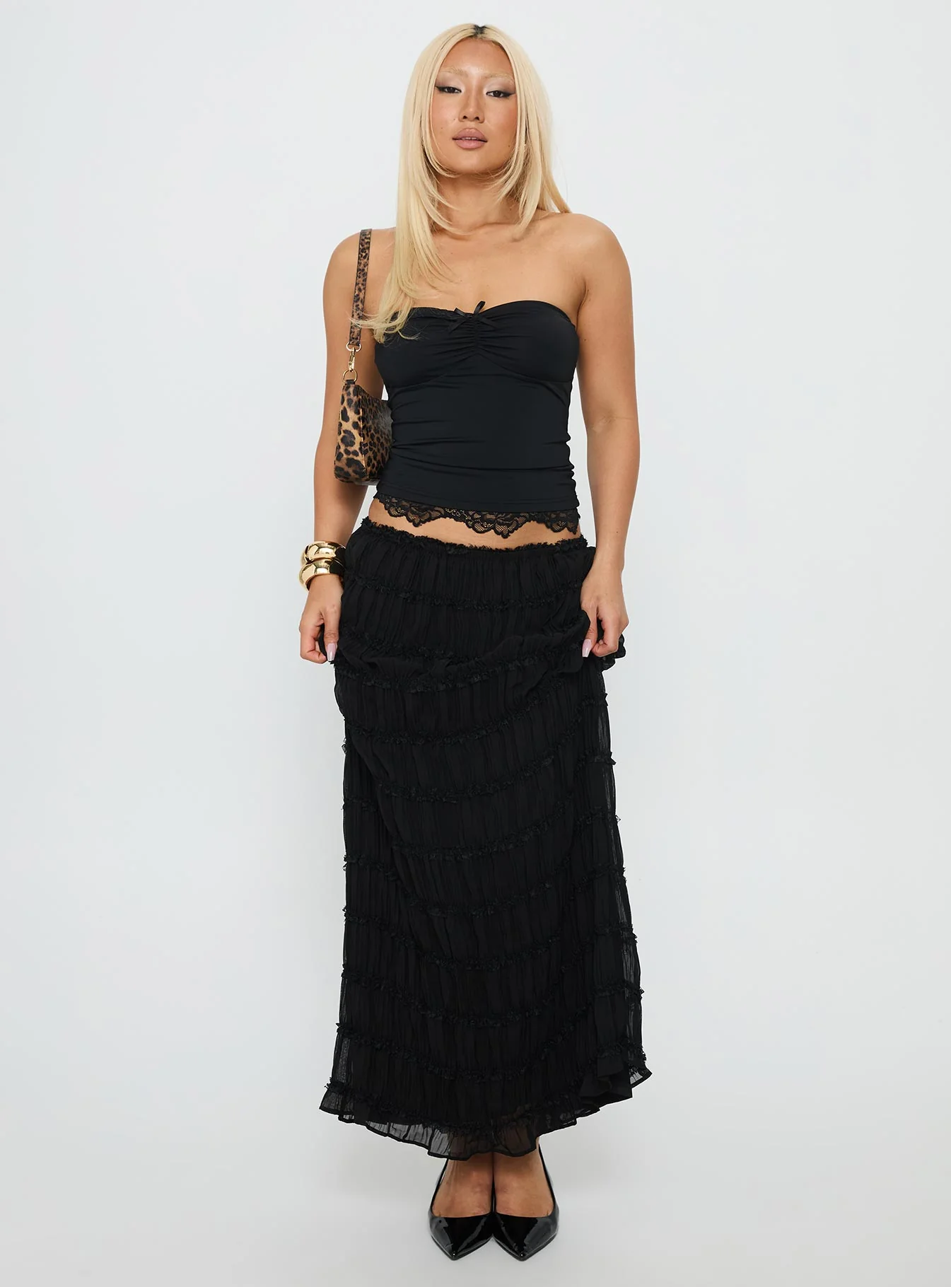 Estefania Maxi Skirt Black