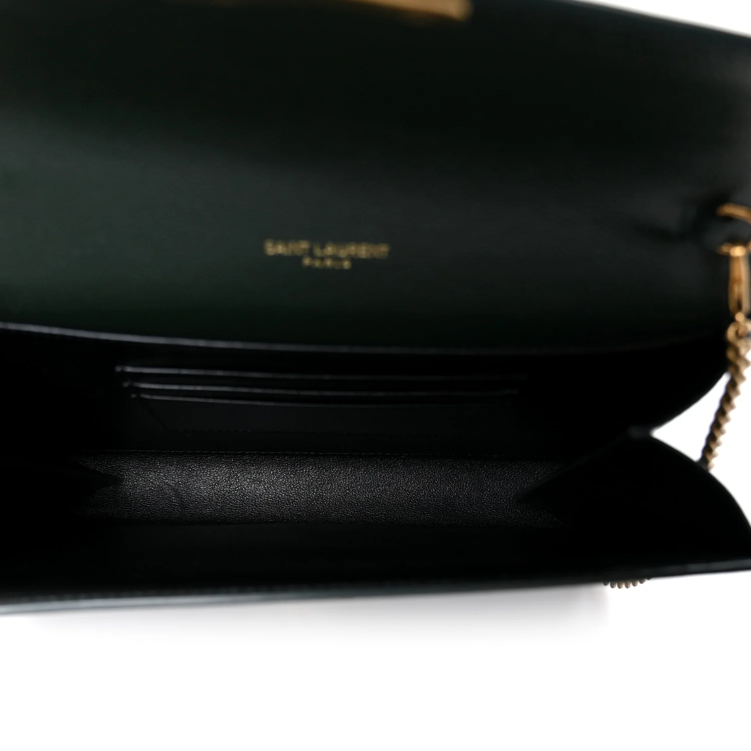 Grain De Poudre Monogram Cassandra Chain Wallet Dark Green - Top Club