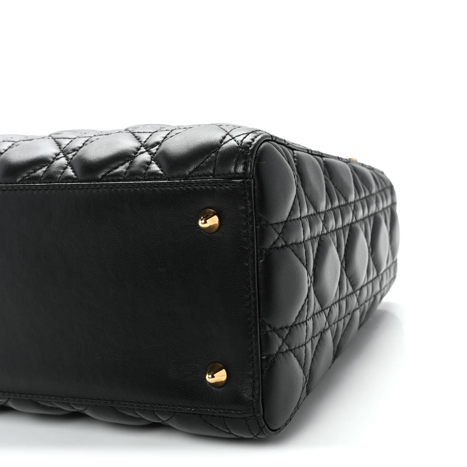 Lambskin Cannage Medium Lady Dior Black - Top Club