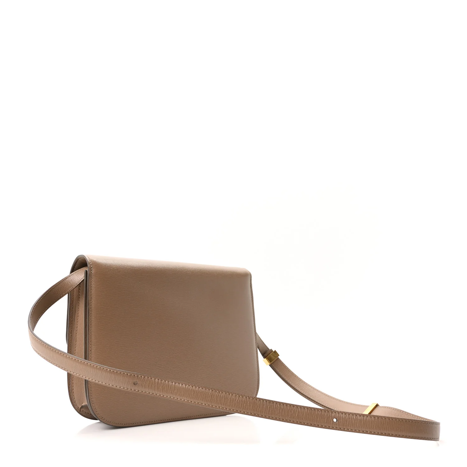 Liege Calfskin Medium Classic Box Flap Bag Taupe - Top Club