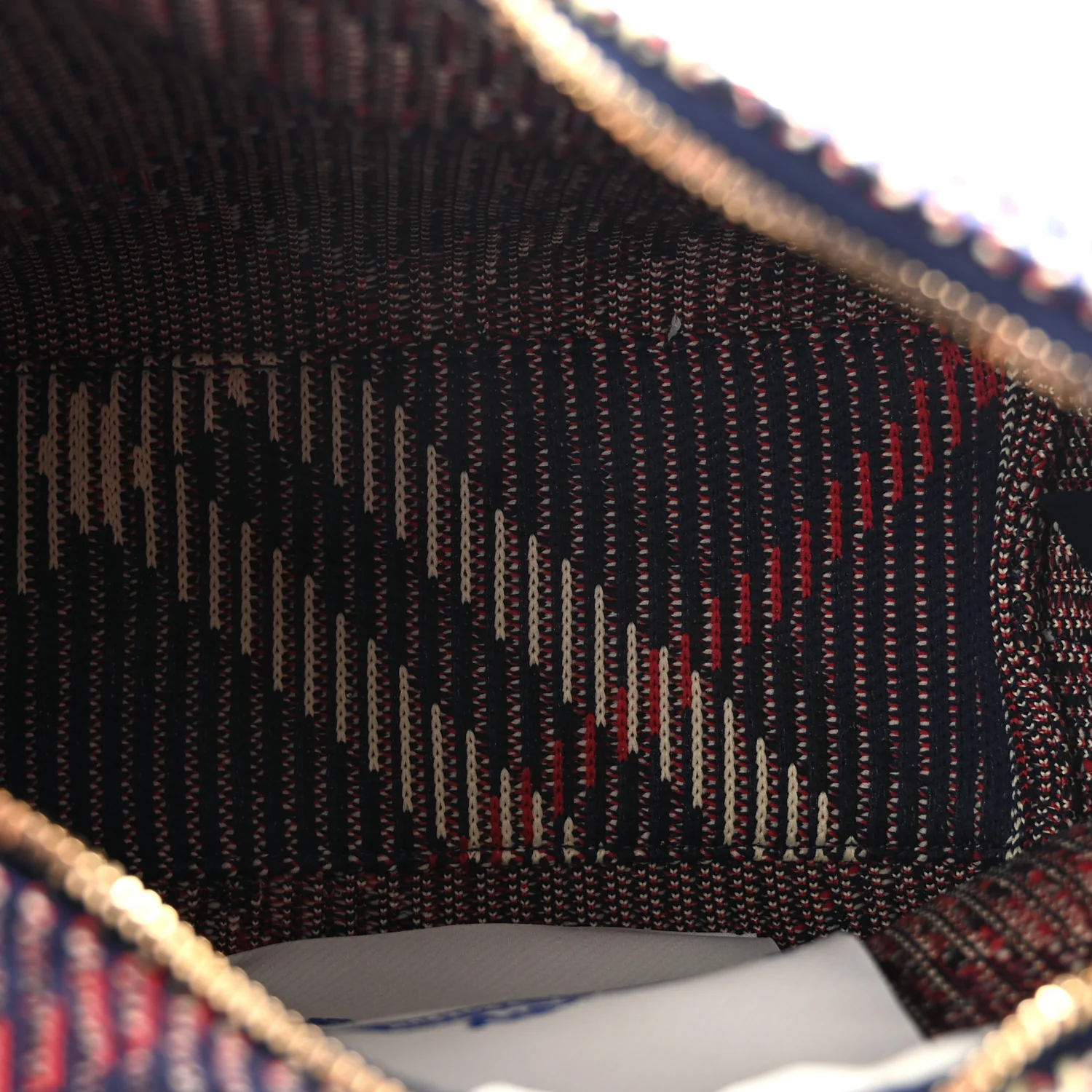 Canvas Knitted Check Mini Peg Duffle Bag Marine - Top Club