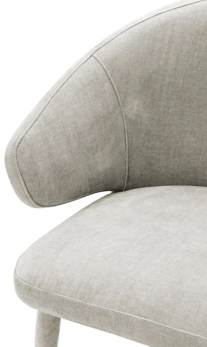 Designer dining room chair sand color 62 x 55 x H. 79 cm - luxury furniture