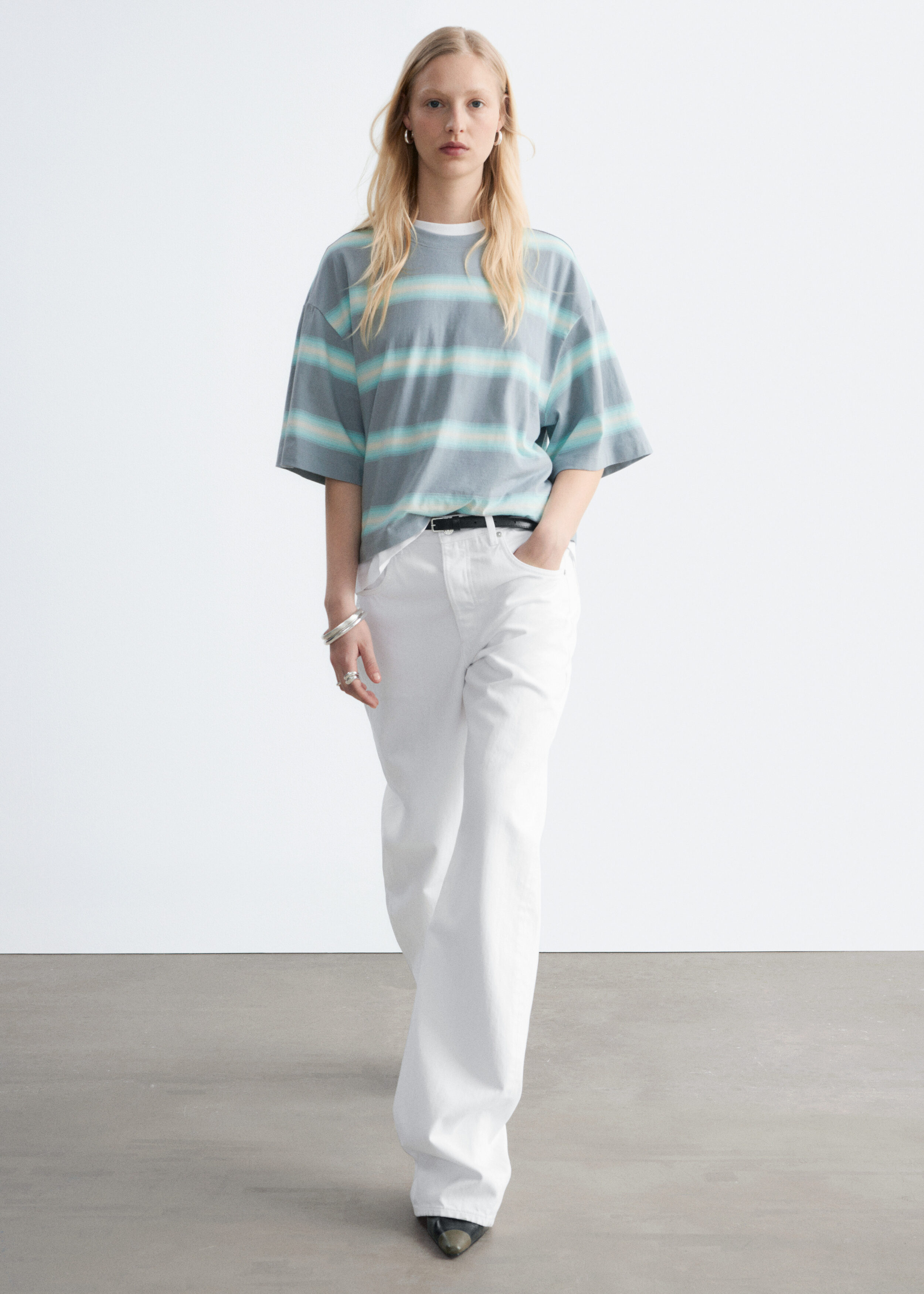 & Other Stories OVERSIZED STRIPED COTTON T-SHIRT