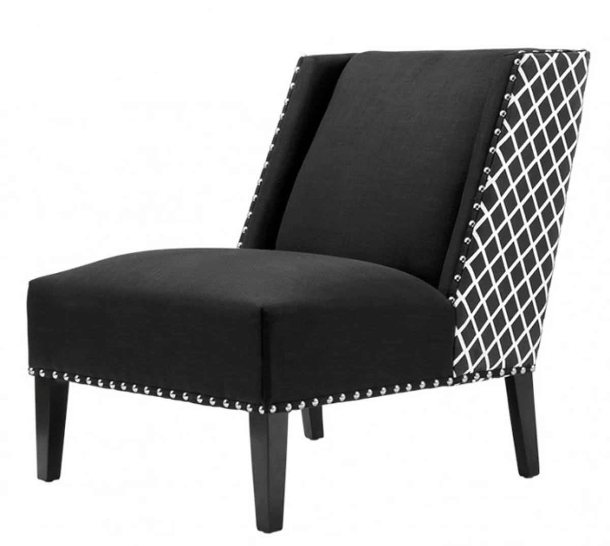 Luxury Art Deco Armchair Black / White - Art Nouveau Belle Epoch - Luxury Collection