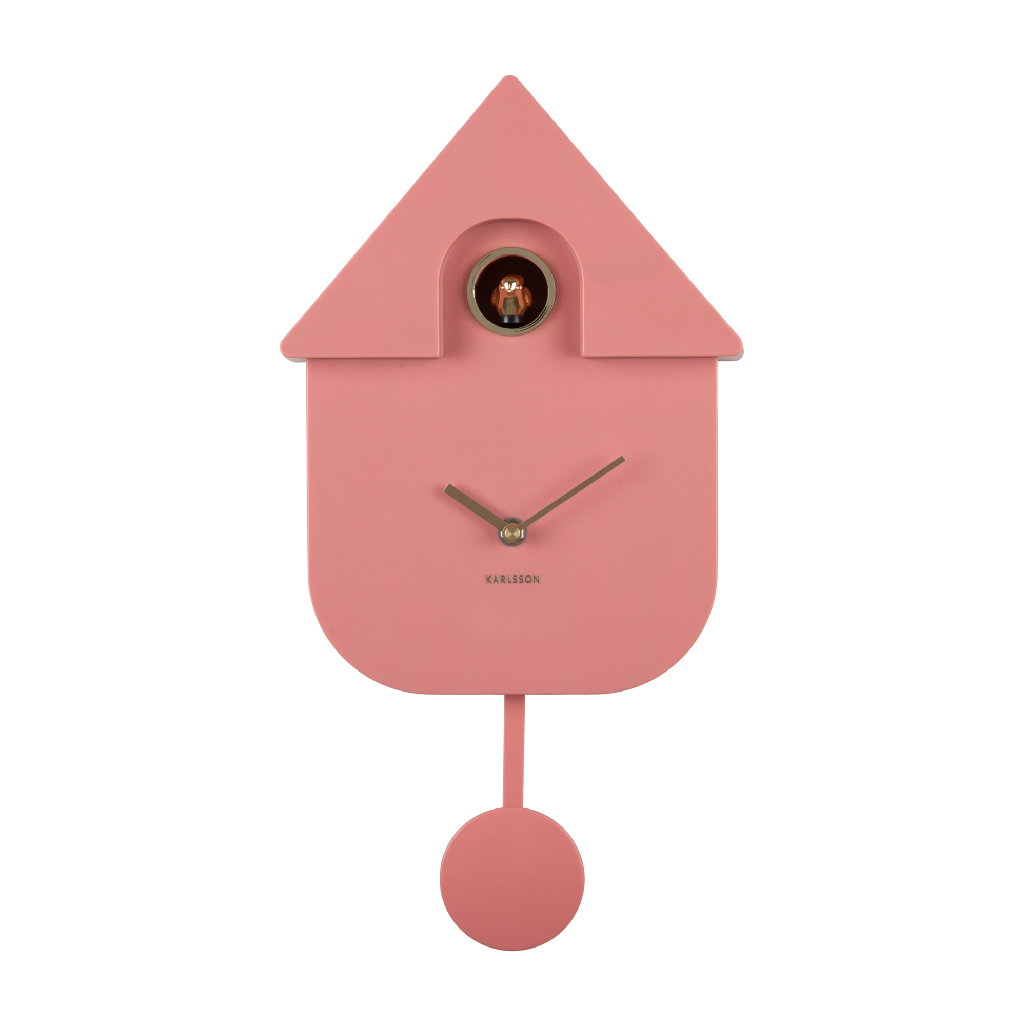 Wandklok Modern Cuckoo Oro Roze bruin