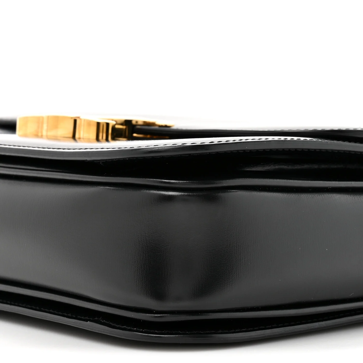 Shiny Calfskin Medium Triomphe Black - Top Club