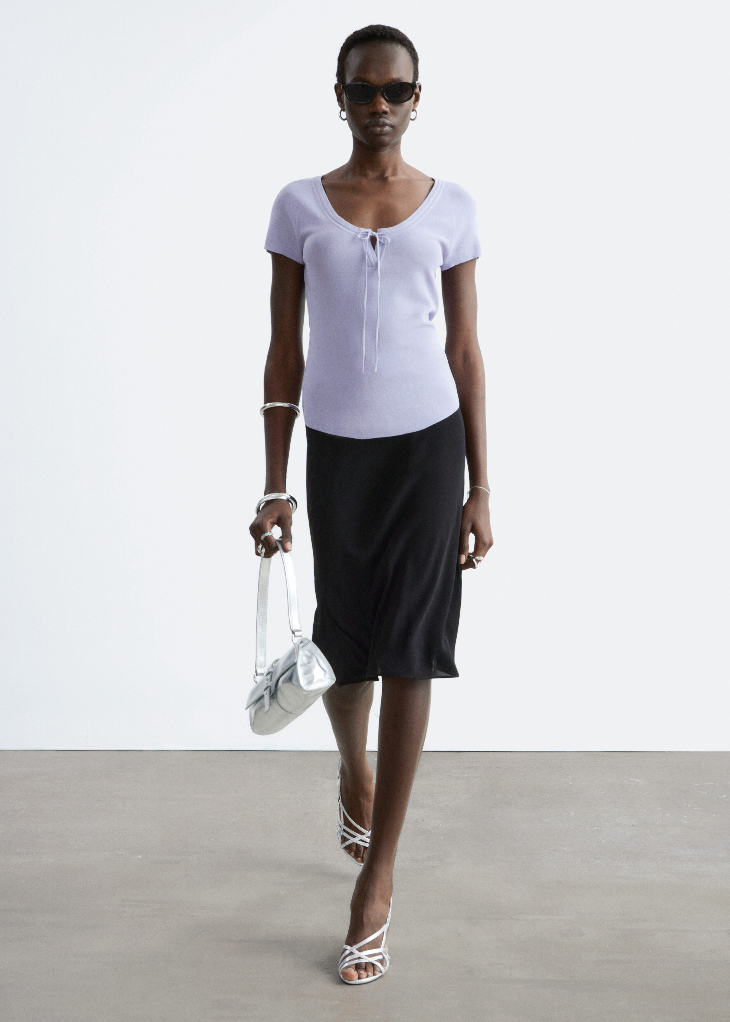 & Other Stories KNEE-LENGTH SLIP SKIRT