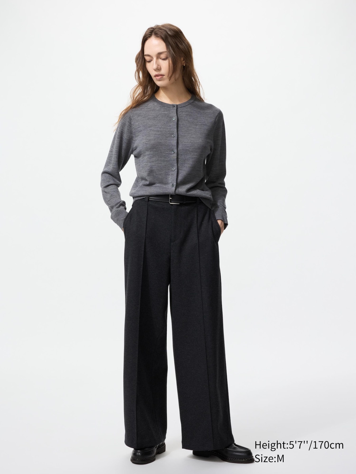 100% Australian Merino Crew Neck Cardigan