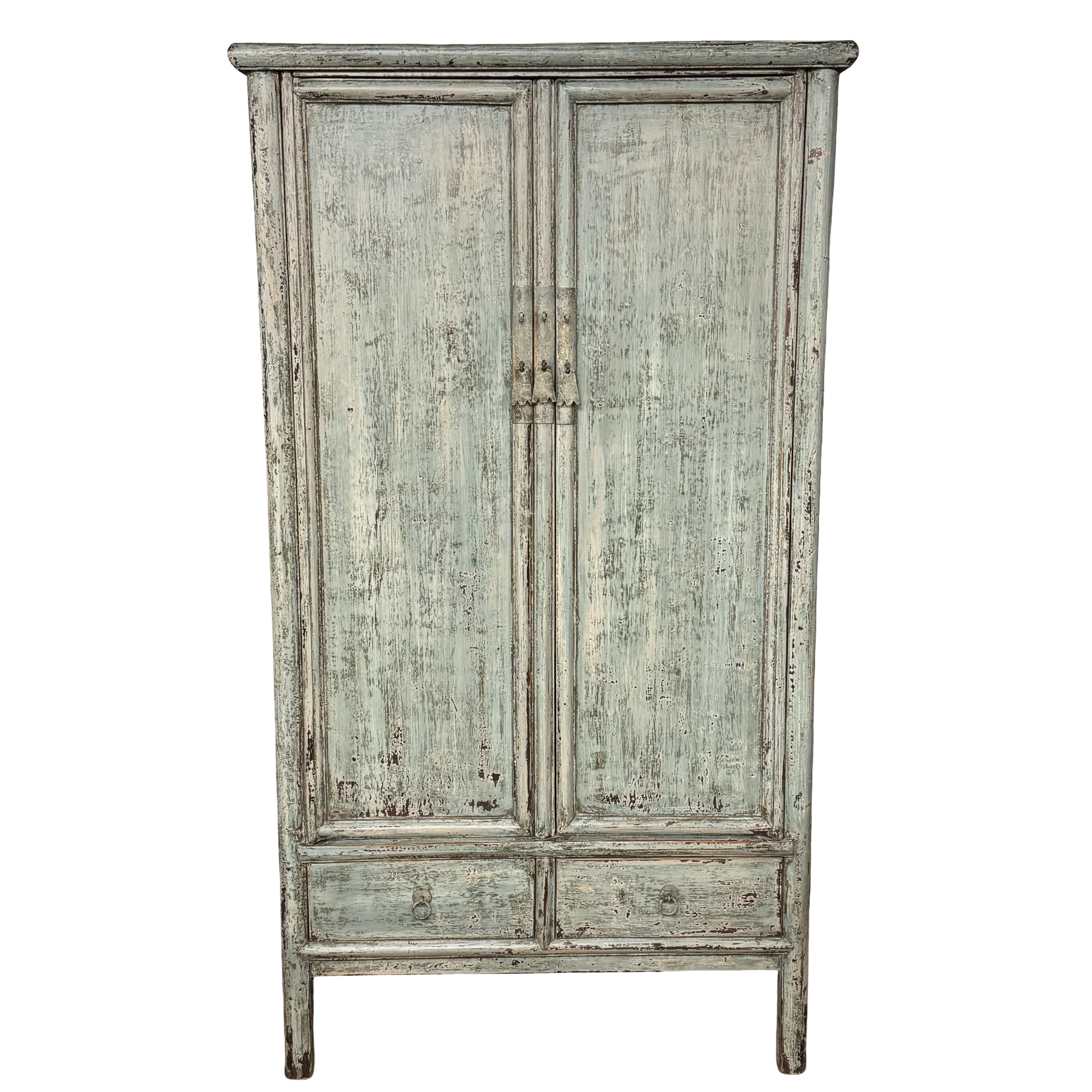 Wandkast 2deur 2la blauw uniek