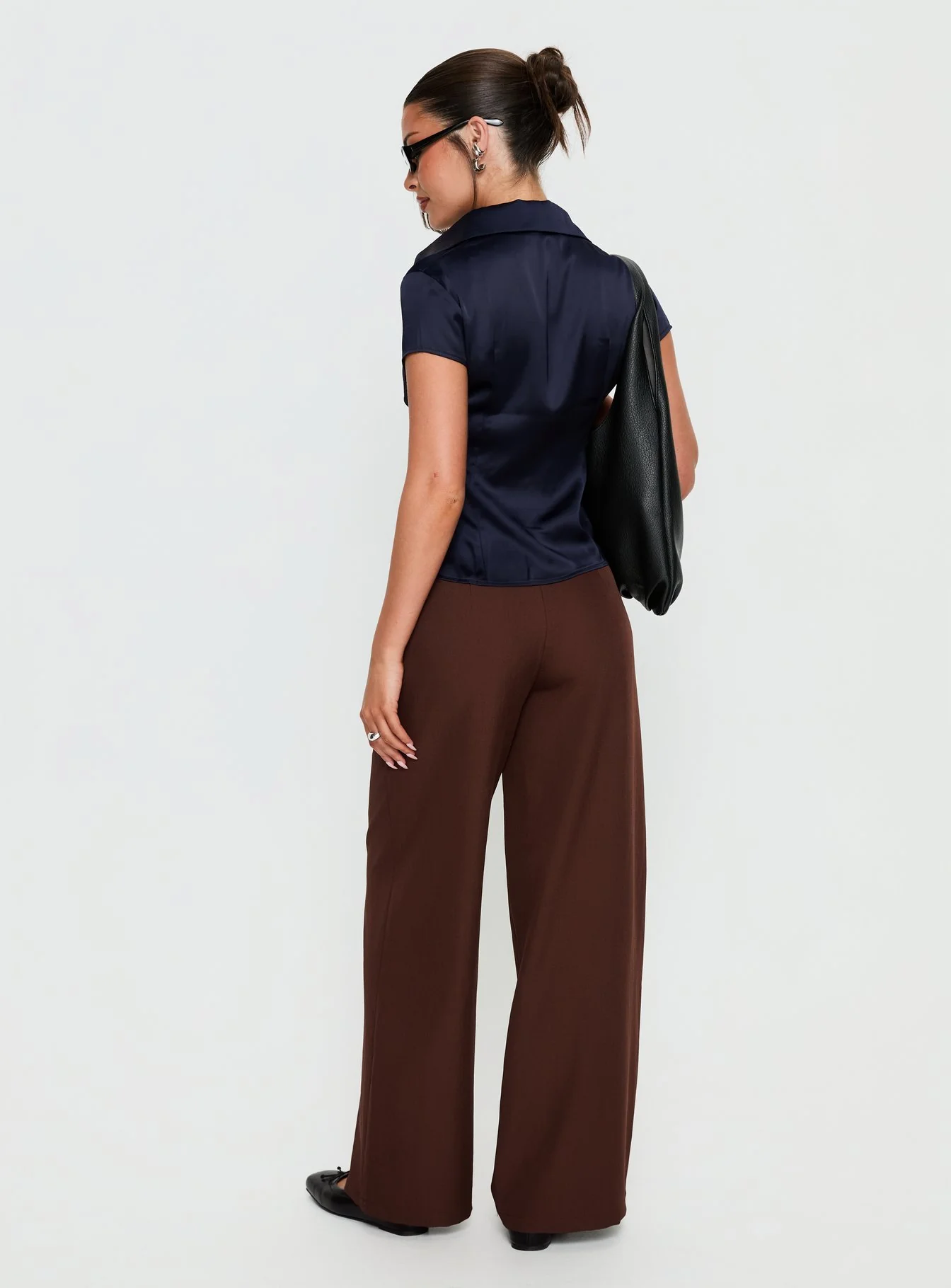 Alys Cut Out Straight Leg Pant Brown